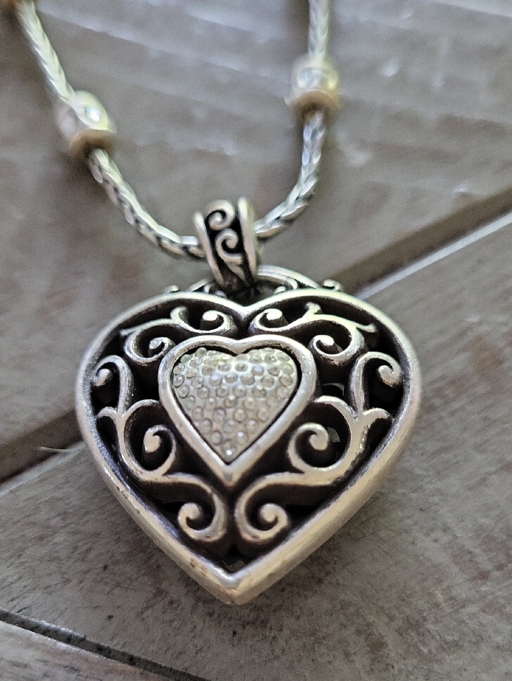 Brighton Reno Heart Silver-Plated Necklace - Picture 3 of 7